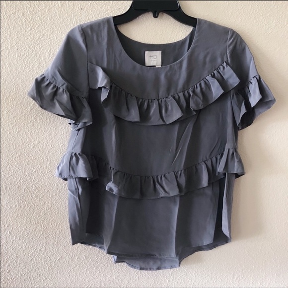 Anthropology HD In Paris Ruffle Silk Blouse - Picture 2 of 8